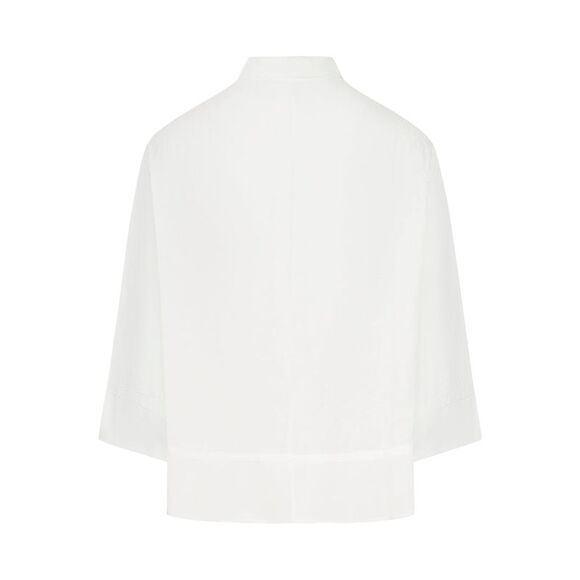 Transit Women 3/4 Sleeve Linen Shirt With Georgette Inserts